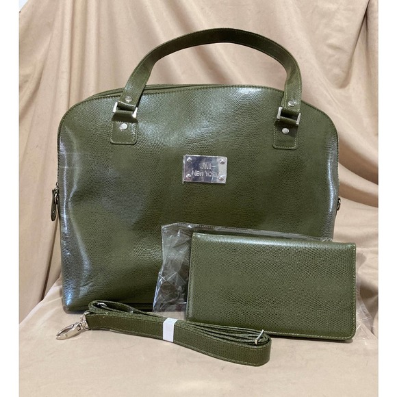 New Joy Mangano (JM) New York Madison Ave Tote with Oversize Wallet & Wristlet - Picture 1 of 12